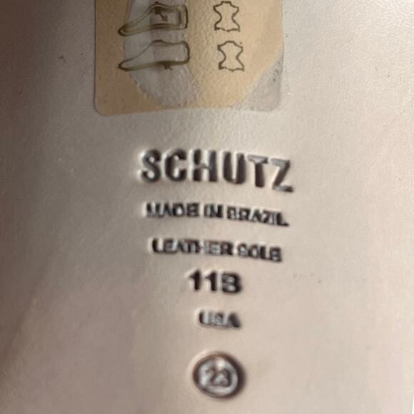 SCHUTZ Angieh Rope & Leather Sandals Womens 11 White Strappy Heel New With Tags - Picture 9 of 12